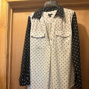 Polka Dot Long Sleeve Blouse